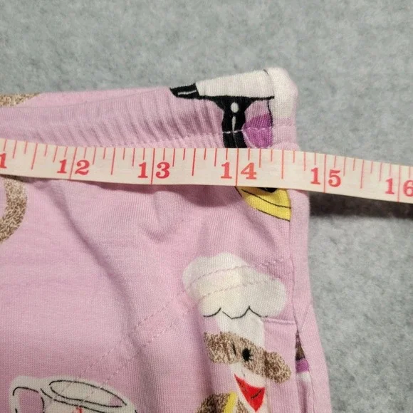 Nick & Nora 2-piece PJ Coat Set Baking Monkey Monkies Size X-Small Pink - Picture 12 of 16